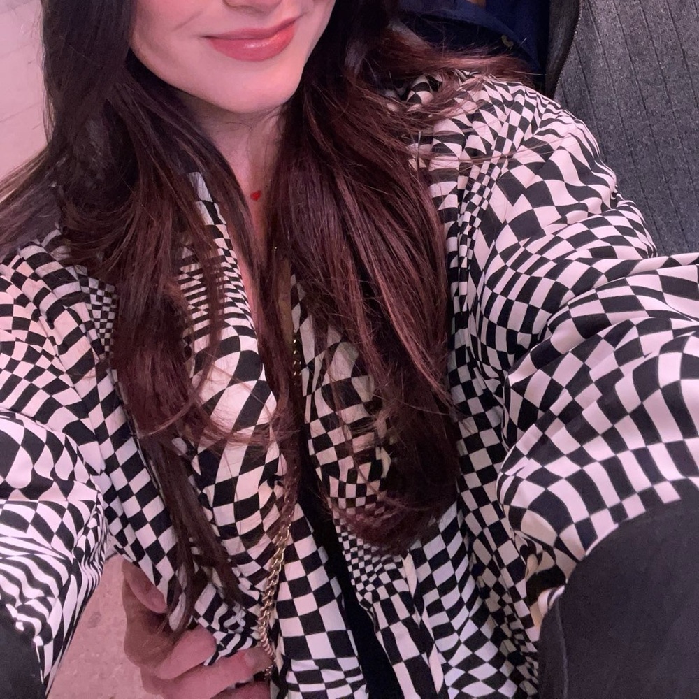 Oversized Retro Checkered Jacket - image 2